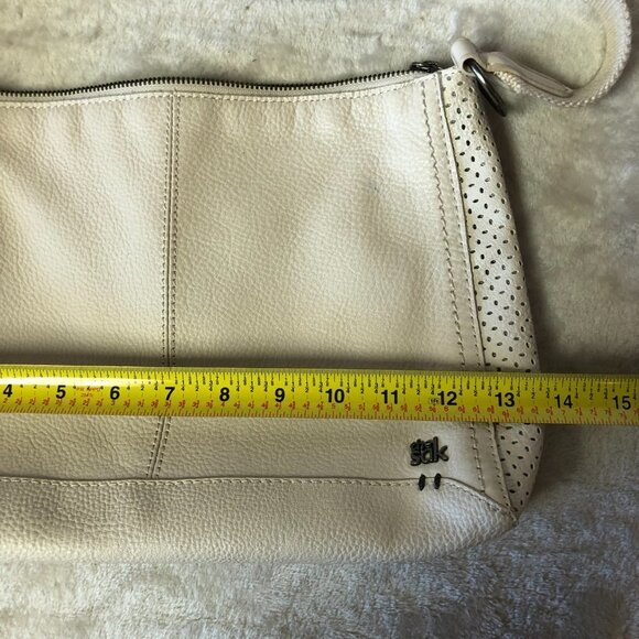 The Sak Camila Stone Perforated Leather Crossbody Handbag Purse - Picture 12 of 16